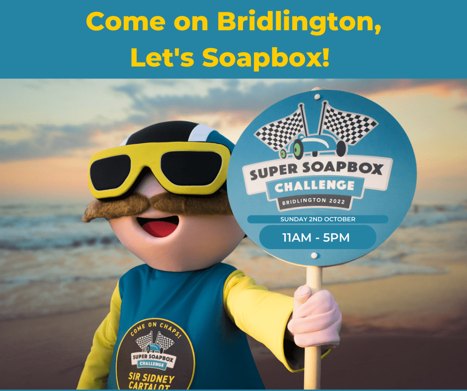 Wave on the wacky racers at Bridlington’s Super Soapbox Challenge on Sunday 2nd October!